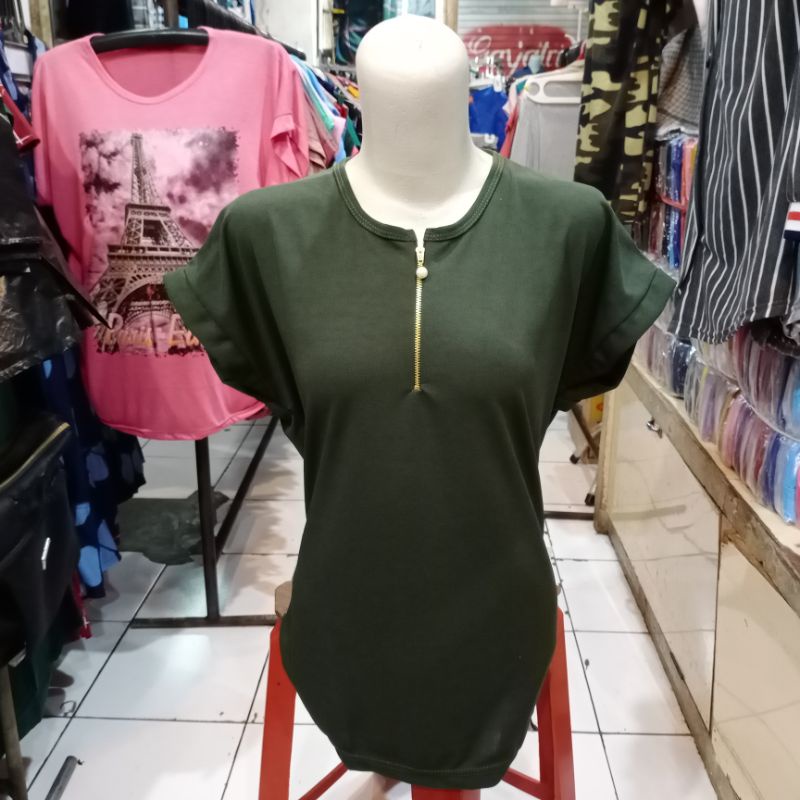 Atasan kaos wanita voxy LD 110-Hijau botol