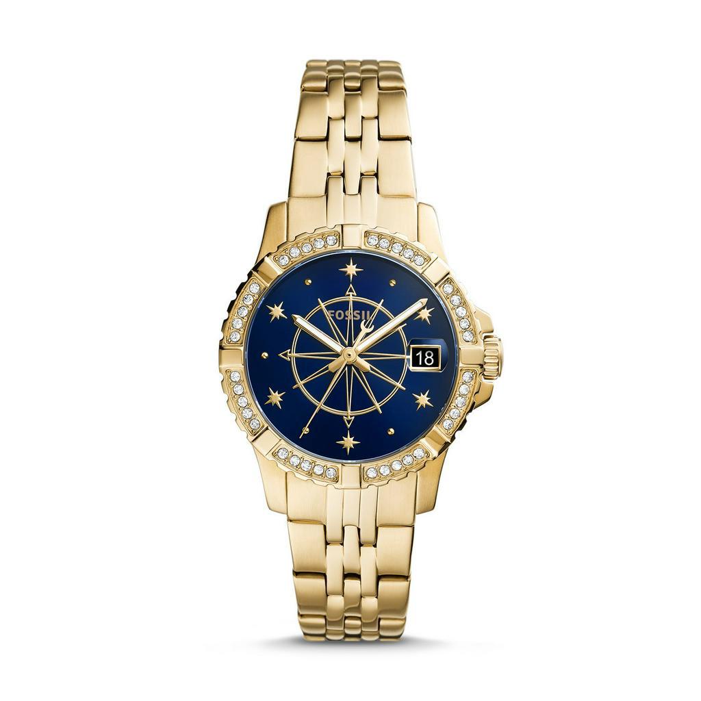 Fossil FB-01 Three-Hand Date Gold-Tone Stainless Steel Watch [ES5059]