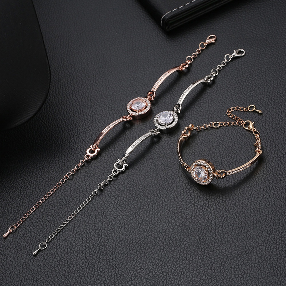 Hu Hu Hu Hu Hu Alat Bantu Pasang Kacamata♡ Gelang Bangle Adjustable Hias Kubik Zirkon Bulat Untuk Wanita