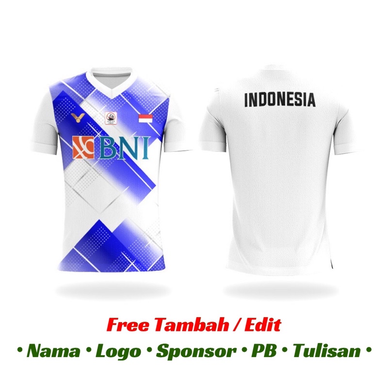 Baju Kaos Jersey Bulutangkis Badminton Custom | PIALA UBER THOMAS SUDIRMAN CUP VICTOR DENMARK OPEN