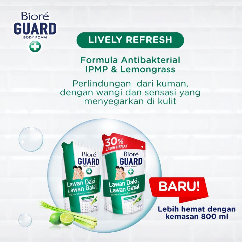 Biore Body Foam Lively Refresh 800 ml 800ml Pouch