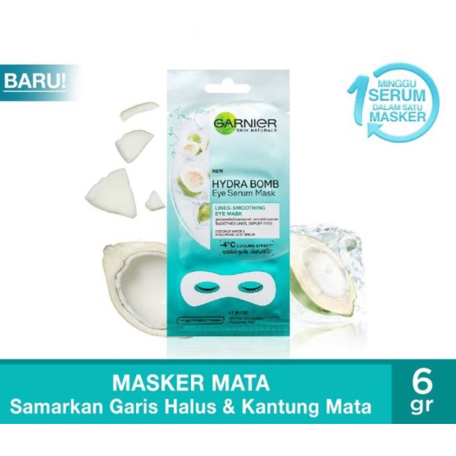 ☘️Yuri Kosmetik☘️ GARNIER Hydra Bomb Eye Serum Mask