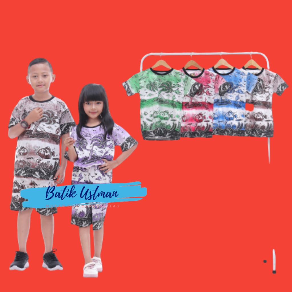 Setelan Baju Pantai Motif Ikan Anak Laki laki dan Perepuan Umur 1-10 Tahun / Setelan Anak / Setelan Barong Bali / Setelan Bali Anak / Setelan Barong Bayi / Setelan Barong / setelan anak laki laki / baju setelan anak laki laki / setelan anak perempuan