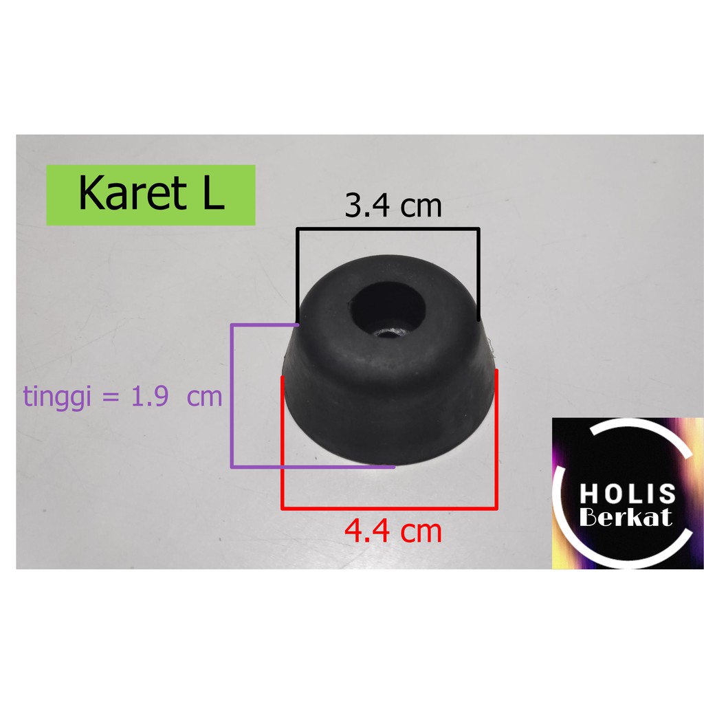 Alas Kaki Karet / Tatakan Rak Kaki Meja Kursi Kompor Gas (Karet L)