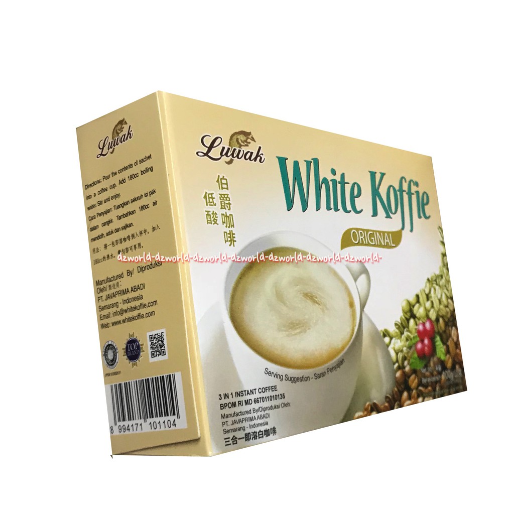 Luwak White Koffie Original 5 Sachet Box Kopi Instan