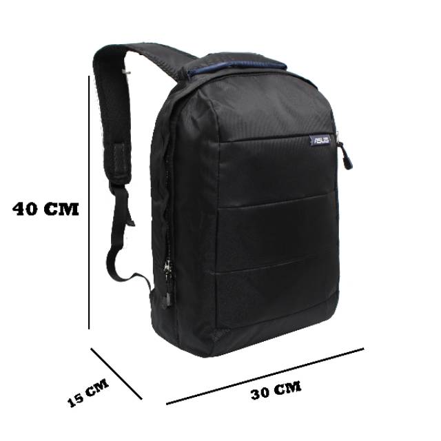 Tas ransel laptop ASUS 15.6 inc Hitam Polos