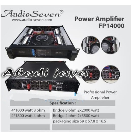 power amplifier Audio seven FP 14000 original fp14000