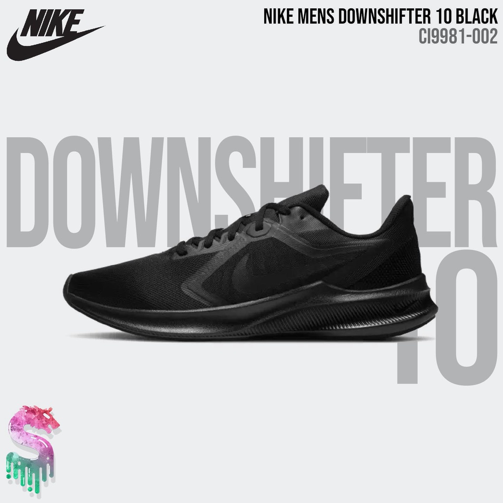 Nike Downshifter 10 [CI9981-002] Black Mens Original BNIB - Sepatu Lari Pria