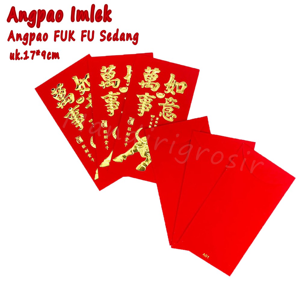 Angpao * Imlek * Fuk FU * 6pcs * 17*9cm