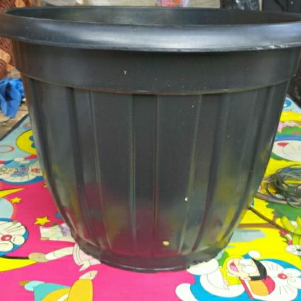 pot besar 70 / pot plastik / pot tanaman / pot / pot bunga / pot hitam - 50 cm