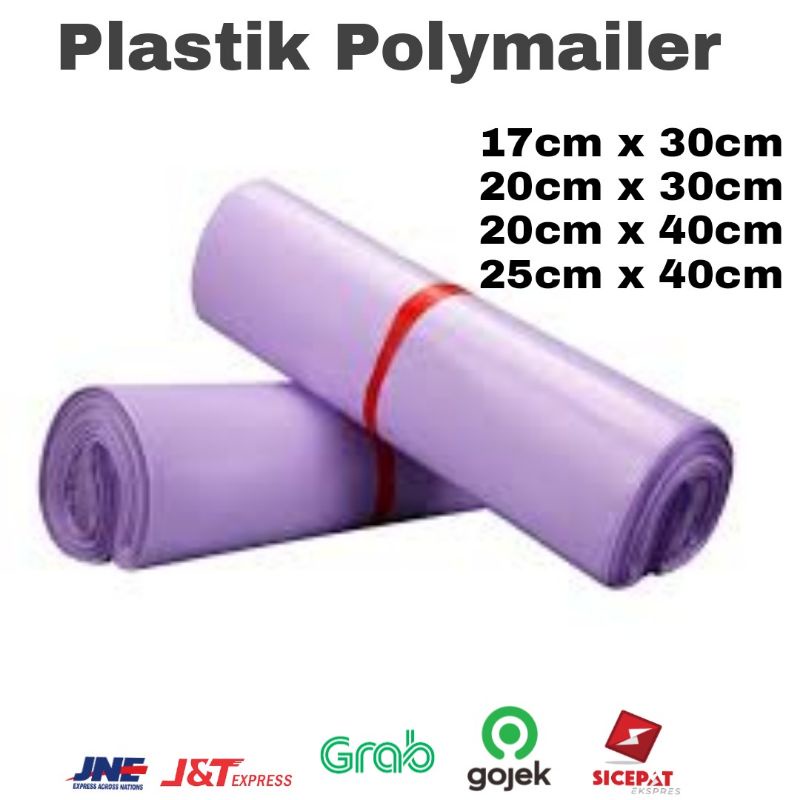 

Plastik Polymailer Plastik Packing Online Olshop Warna Ungu isi 100lembar