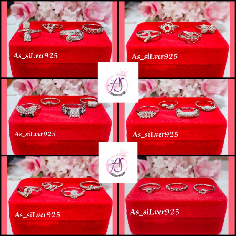 CINCIN PERAK ANEKA MODEL SIZE KECIL ASLI SILVER 925 LAPIS MAS PUTIH_RING FASHION WANITA