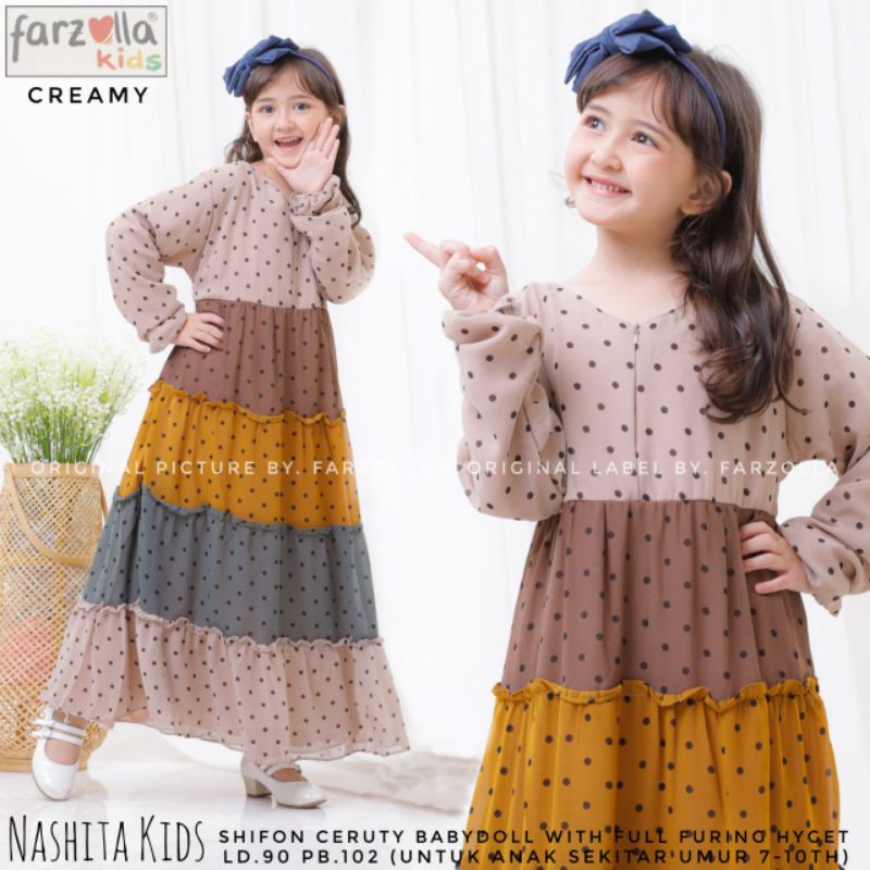 nashita kids || dress kids babydoll || dress kids motif || farzolla