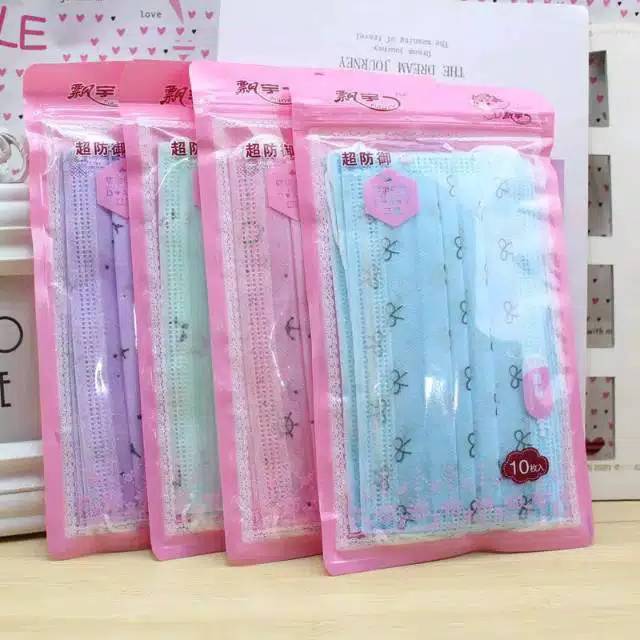 Masker motif karakter per PACK isi 10pcs  ALA ALA OPPA masker mulut MURAH MIX random FASHION MASK