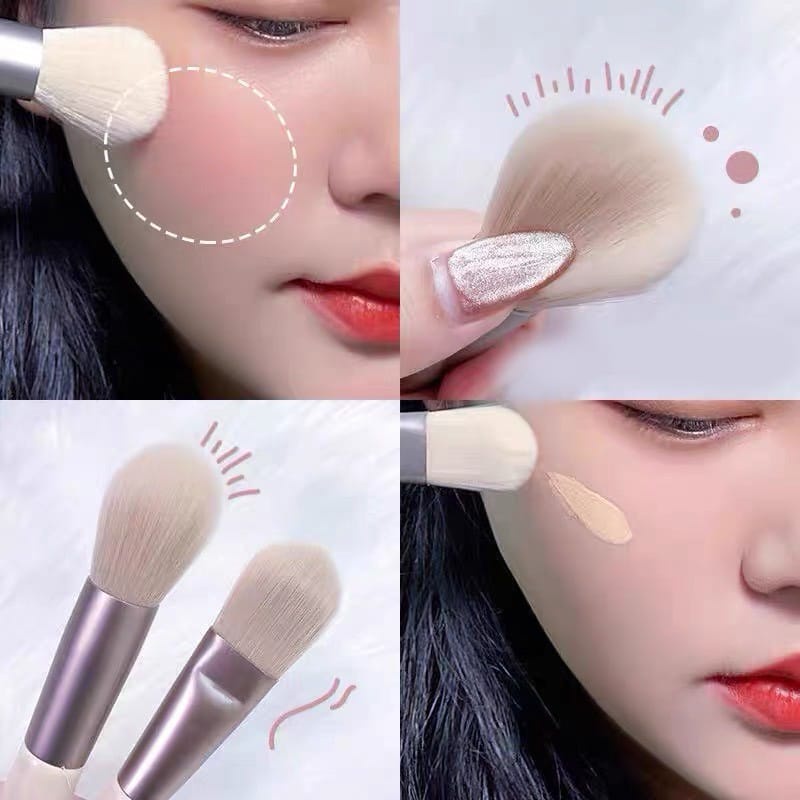 Pretty Kuas Set Make Up 8pcs Set Mini Travel MakeUp Brush halus lembut