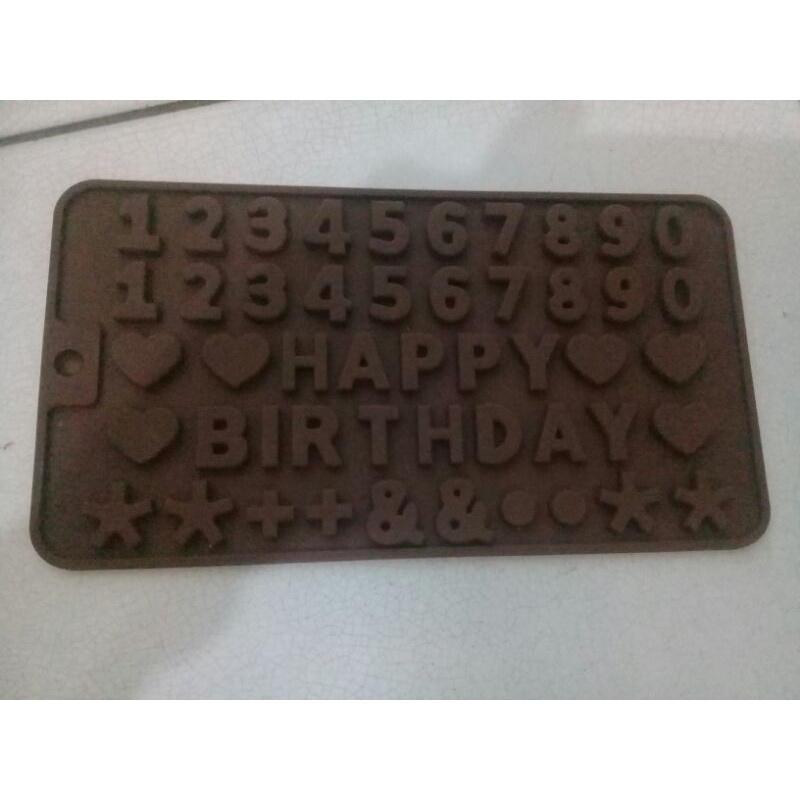 Cetakan Coklat silicon / Cetakan Bentuk huruf Angka