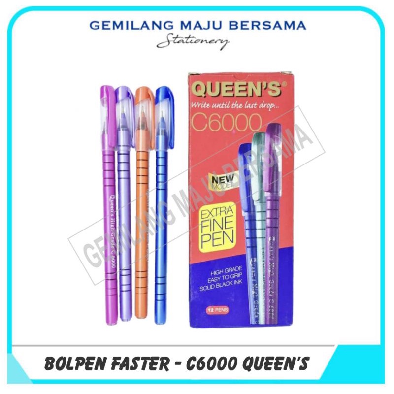 

Bolpen / Bolpoin / Pen Faster C6000 Queen (Harga Per Lsn = 12 buah)