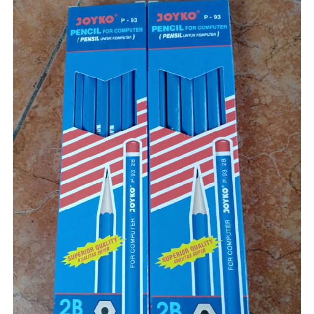 

1pak pensil serut kayu 2b joyko p93