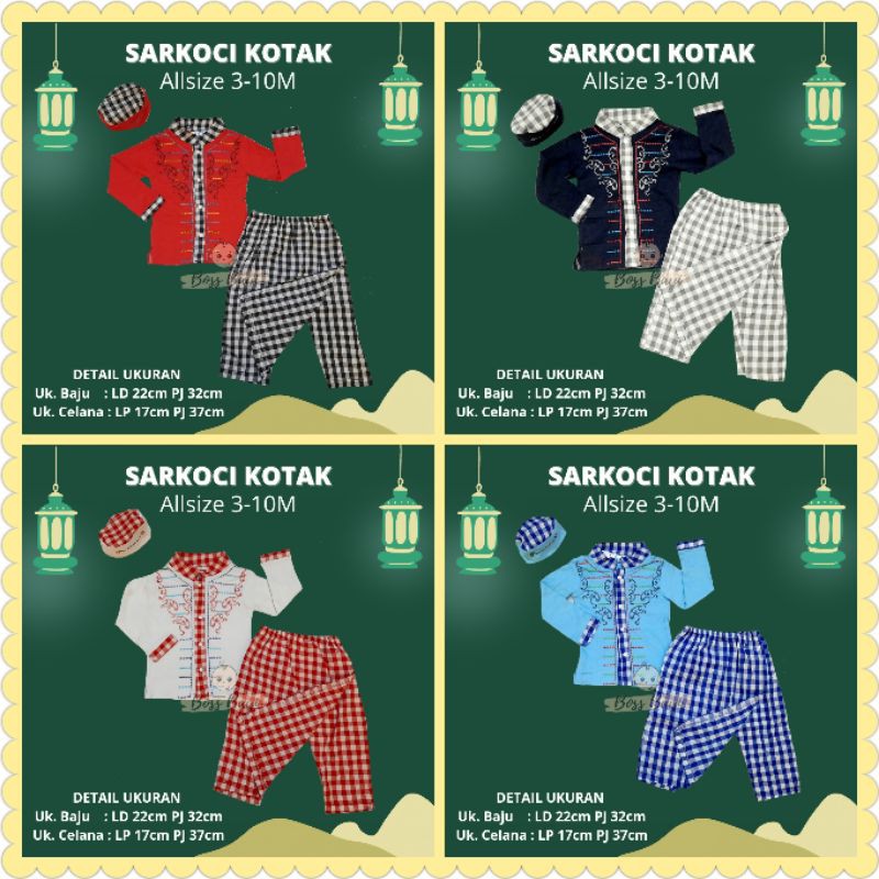 SARKOCI Sarung Celana Koko Peci Bayi Anak / Baju Lebaran