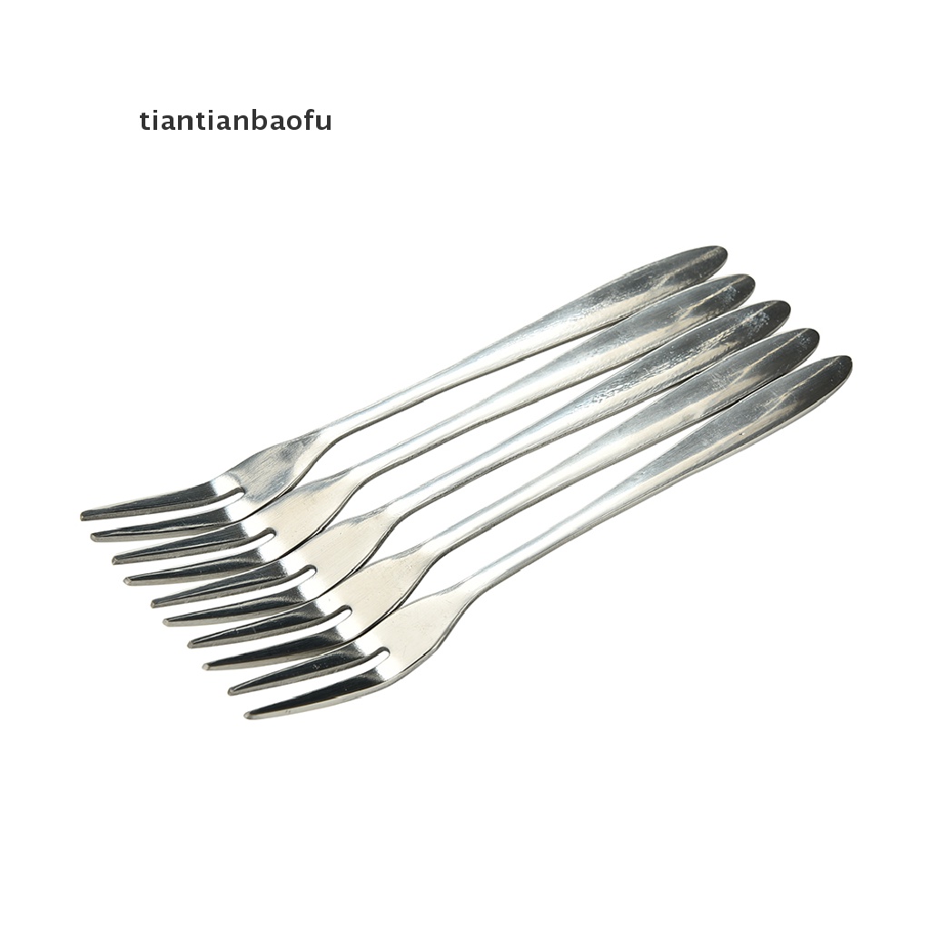 5  Pcs Garpu Dua Gigi Bahan Stainless Steel Untuk Perlengkapan Dapur