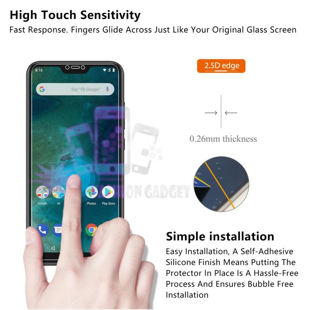 Tempered Glass Xiaomi Pocophone F1 Anti Gores Kaca Screen Protector Guard Poco F1 Pelindung Layar