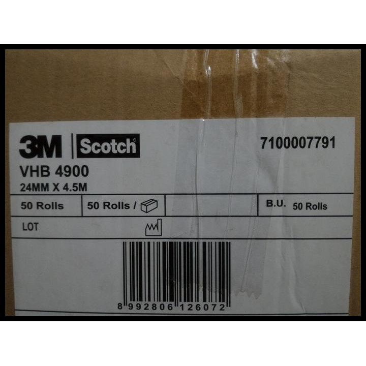 

PAKET HEMAT DOUBLE TAPE 3M VHB 24MM X 4,5 M ORIGINAL / DOUBLE FOAM TAPE