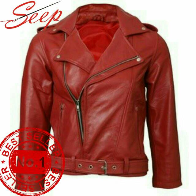 Jaket kulit raisa merah