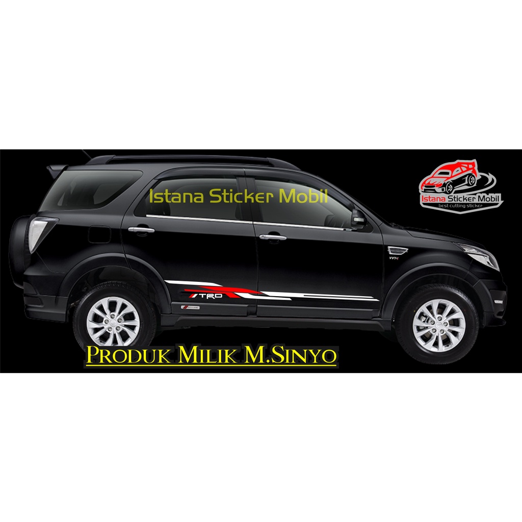 Stiker mobil toyota rush TRD list body mobil toyota rush sticker trd toyota rush lama