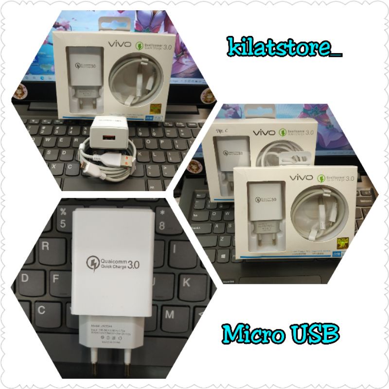 Charger Vivo V11 Pro V9 V7 V5 Plus Micro USB 2A Fast Charging Original 100% 3.0 Qualcomm