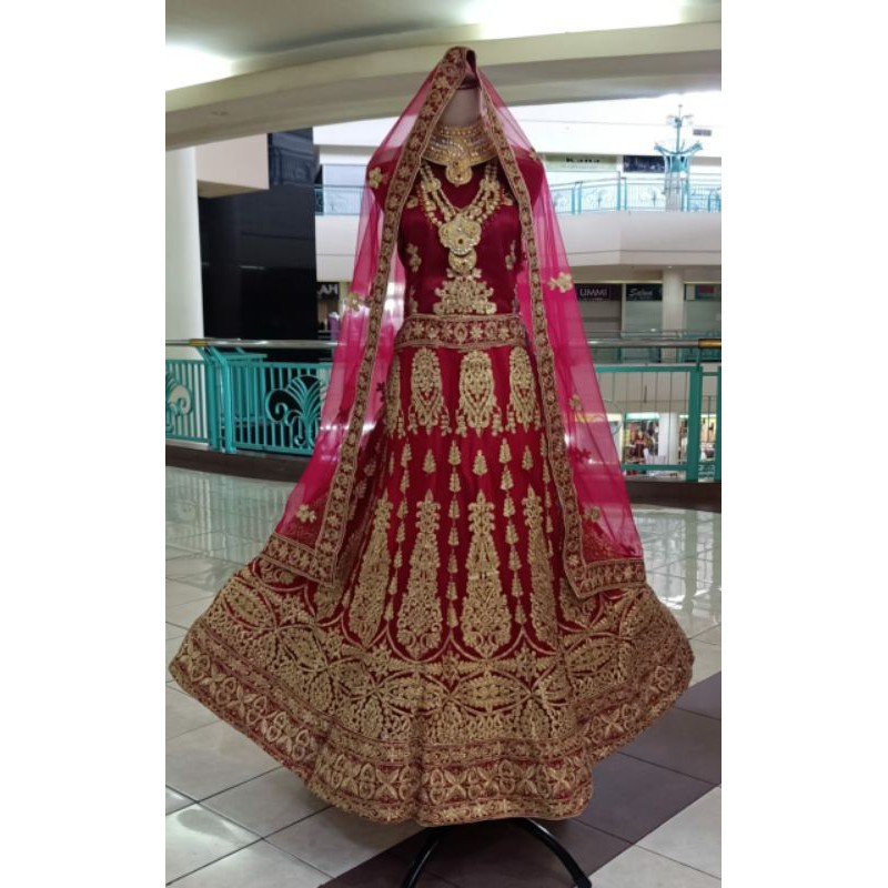 lenggha lengga lehengga sarung pengantin  jodha akbar wedding nikah pesta kawin couple bridal