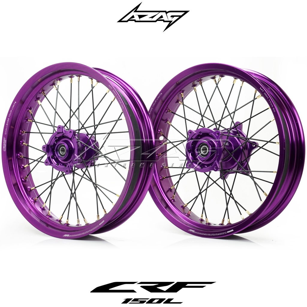 VELG SET SUPERMOTO CRF150 SCARLET SUPER PURPLE