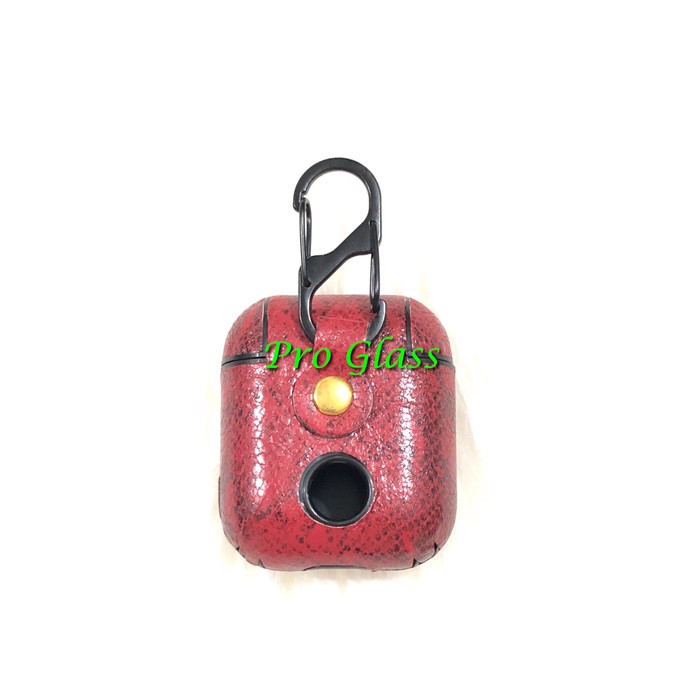 Apple Airpods Airpod Premium SNAKE SKIN Leather Case + Strap Acc