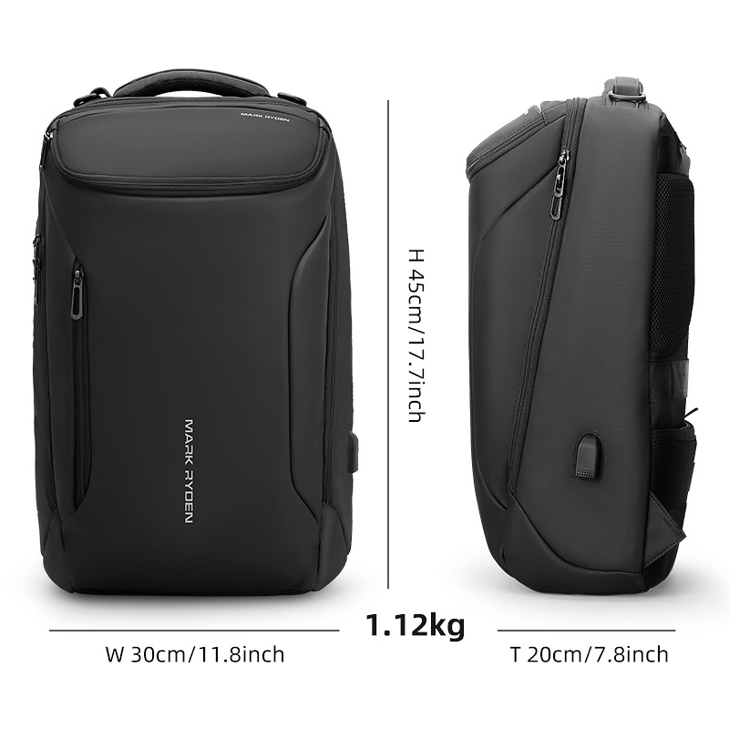 Mark Ryden Tas Ransel Laptop Kerja Backpack Pria USB 15.6 Inch MR9031