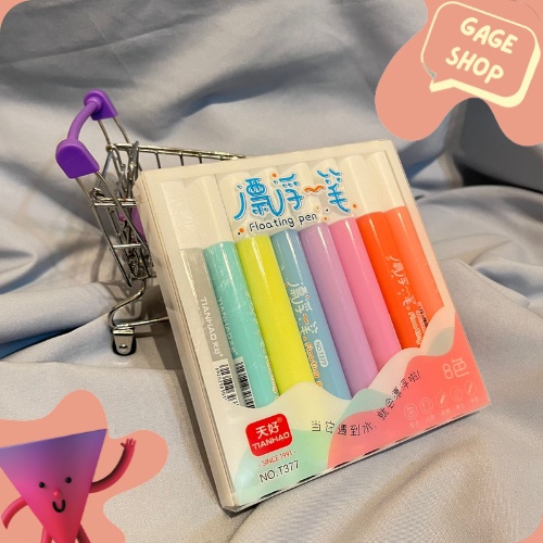 

floating pen stabilo 1 set isi 8 pcs pen lucu imut bolpen viral pulpen ank sekolah kebutuhan anak import termurah bisa COD