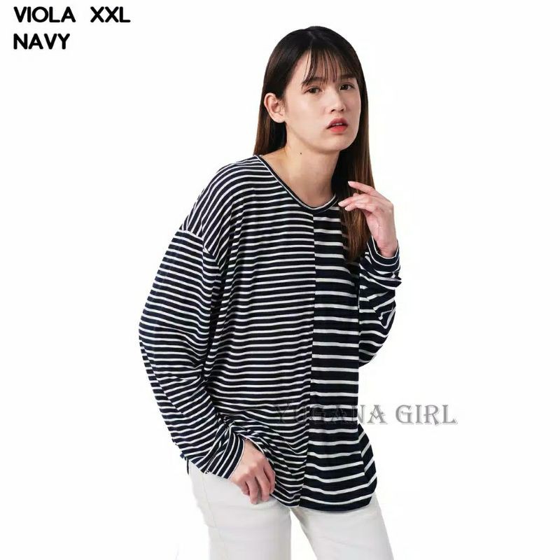 Kaos Stripe Lengan Panjang