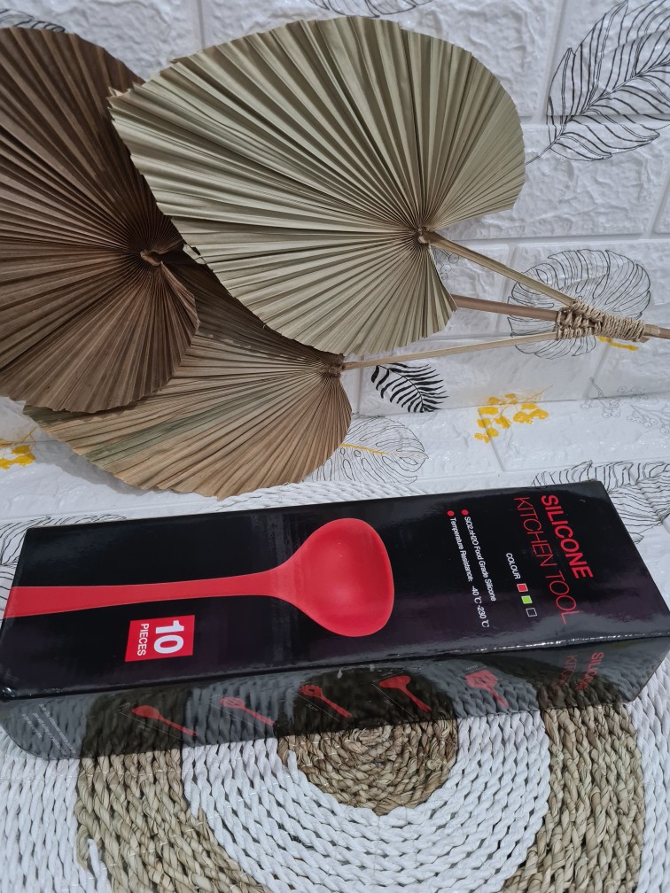 Sodet Silicone 10 Pcs Bpa Free  - Spatula Anti Panas, Anti Baret Wajan