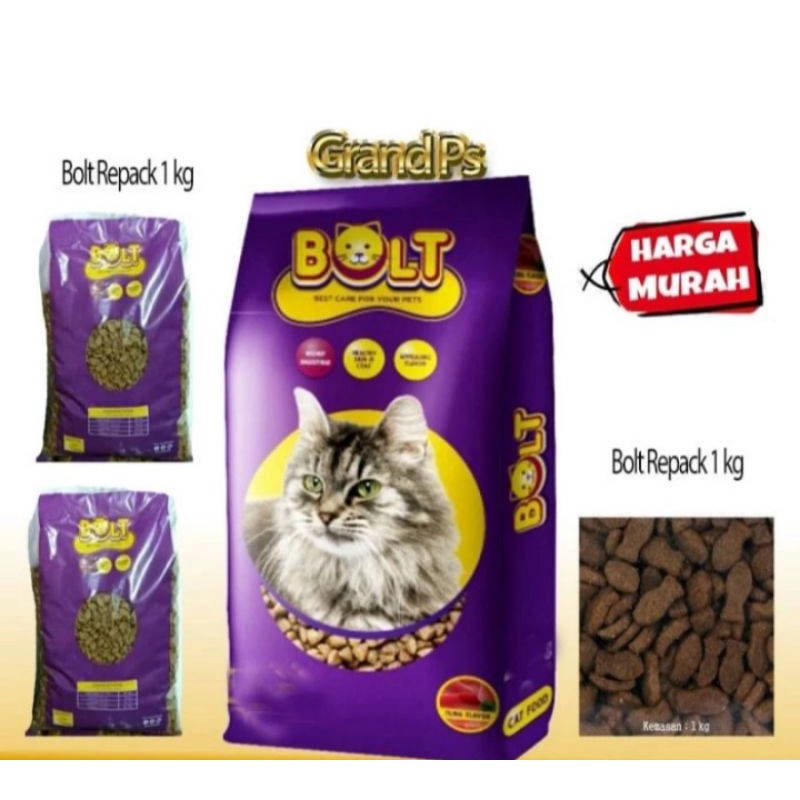 PROMO Bolt Cat Tuna 20 kg bentuk ikan makanan kucing bolt tuna