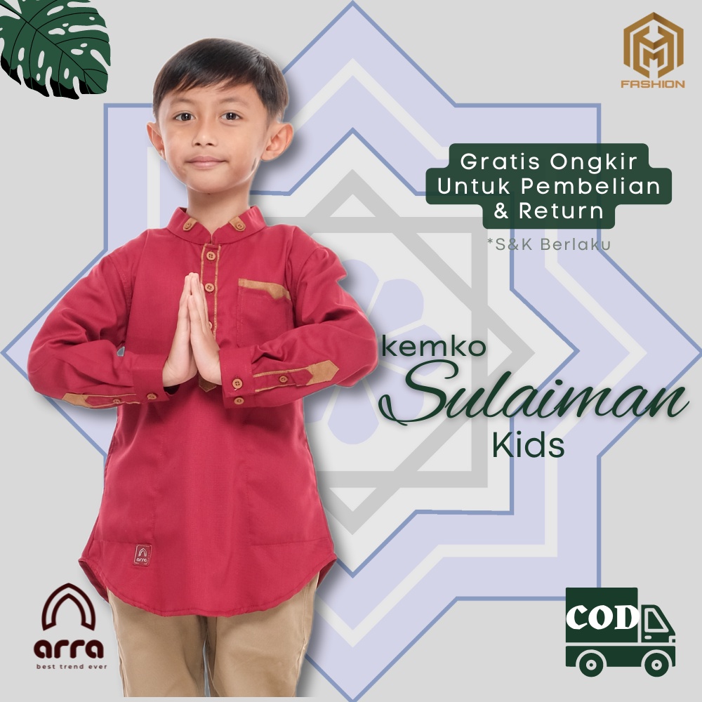 Baju koko kurta anak laki laki tanggung Koko Kurta Anak  Koko Muslim Anak Sulaiman Kemeja Koko Premi
