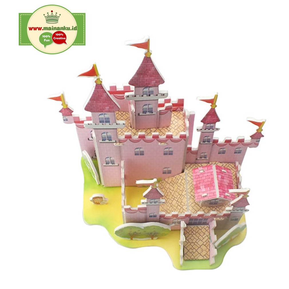 Mini 3D Puzzle PINK CASTLE | Kado Anak Ultah | Kado Anak - 1690-25