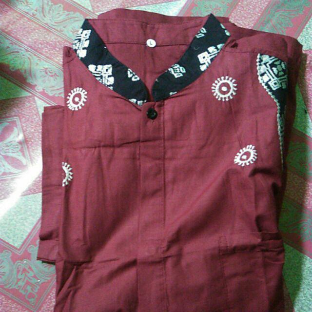 Zafira Batik Hrb027 Kemeja Batik Pria Lengan Pendek Seno Ageng Series