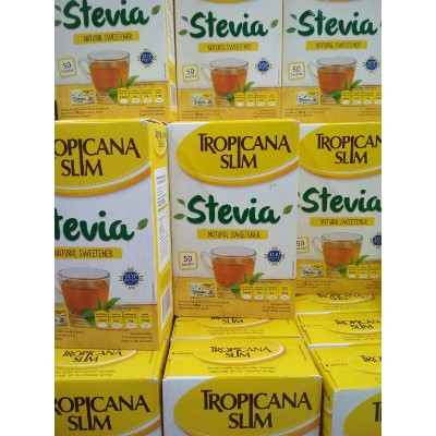 Tropicana Slim Stevia ( 1 Box Isi 50 Sachet )