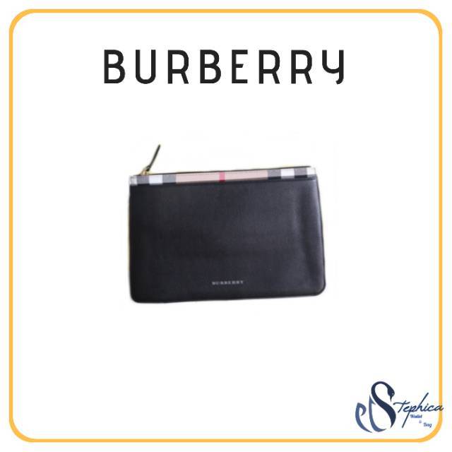 Clutch Burberry Mirror Hitam Pria Handbag Cowok Fashion