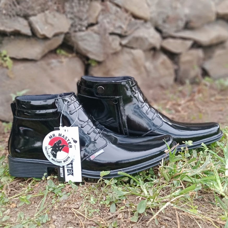 Sepatu Pdh Pantofel Tali Putar Kilap Kulit Sintetis Premium Untuk Kerja Kantor TNI POLRI SECURITY SATPAM