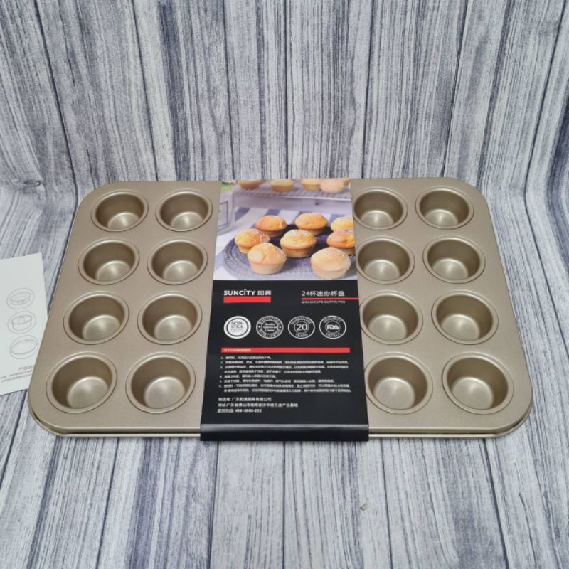 Suncity 24cups mini muffin cake pan / loyang cup cake mini