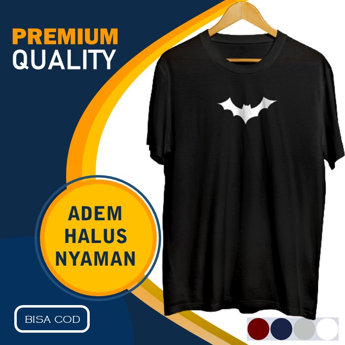 Kaos Baju Distro Original Tshirt Pria Dewasa Branded Cowok Keren Kekinian Import Logo Batman