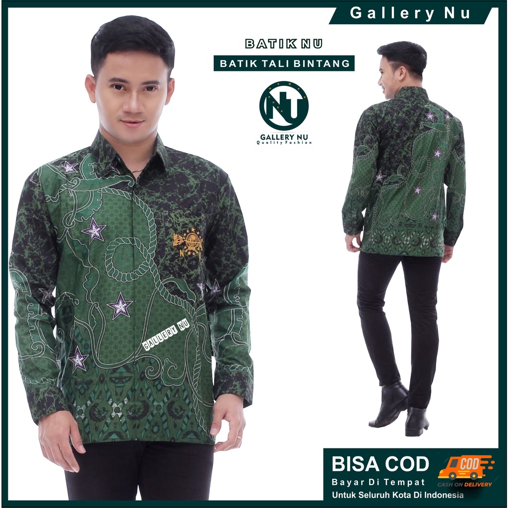 BATIK NU BAJU NU KEMEJA NU MOTIF TALI BINTANG SERAGAM BATIK NAHDLATUL ULAMA PEKALONGAN