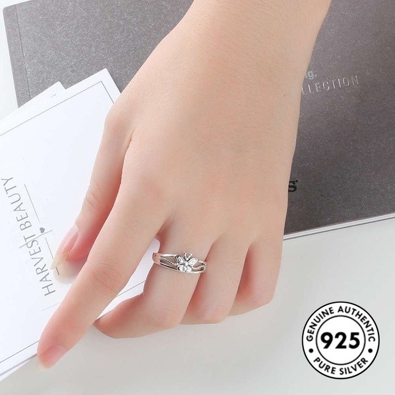 Cincin S925 Silver Desain Kupu-Kupu Gaya Simple