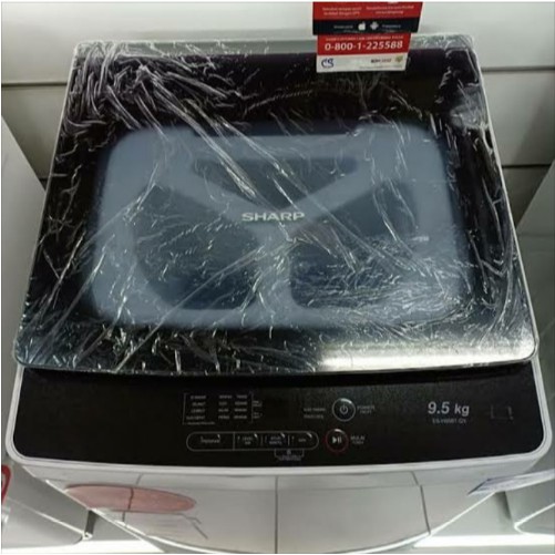 SHARP Mesin Cuci 1 Tabung 9,5 Kg Top Loading Quick Wash ES-H958T GY