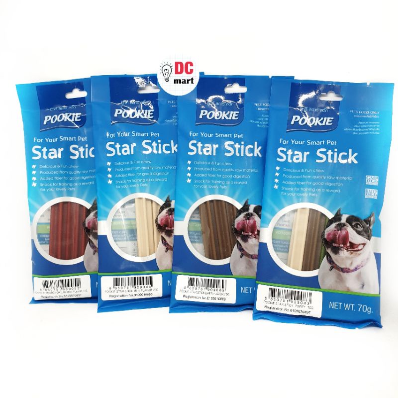 POOKIE Star Stick 70Gr / Snack Anjing Dental Pembersih Gigi