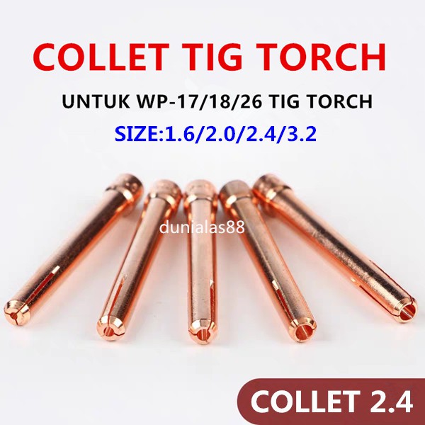 Collet Argon  Collet 2 4mm Tig Argon  Alat Las  Utk Torch 